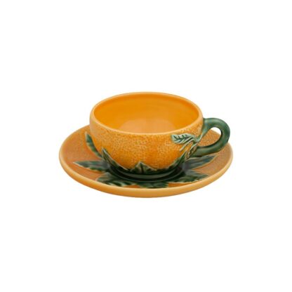 Naranja - Taza De Café Con Platillo 13 CM