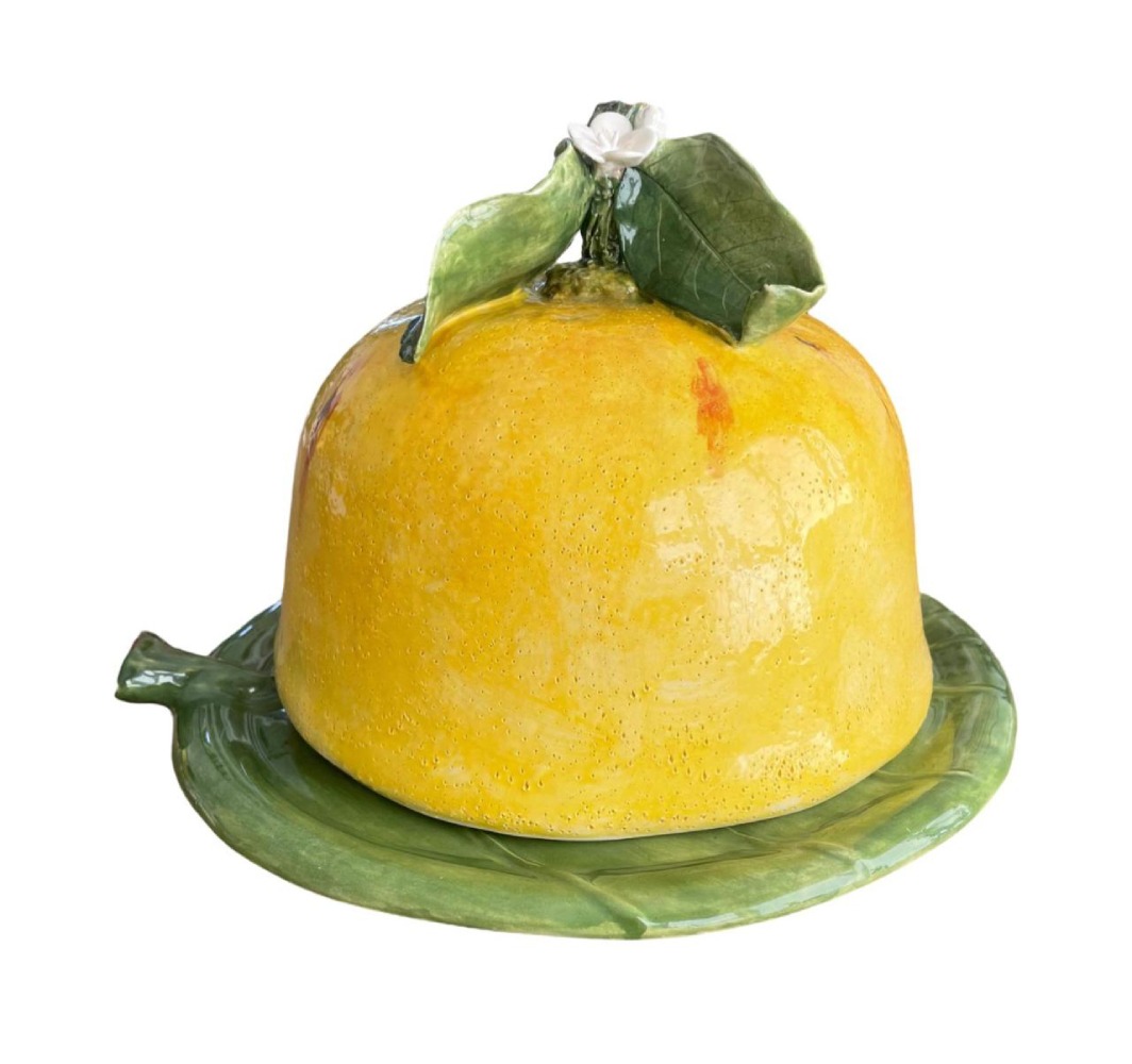 Porta Pastel Con Tapa Limón