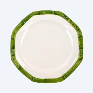 Plato Postre Verde Bambú